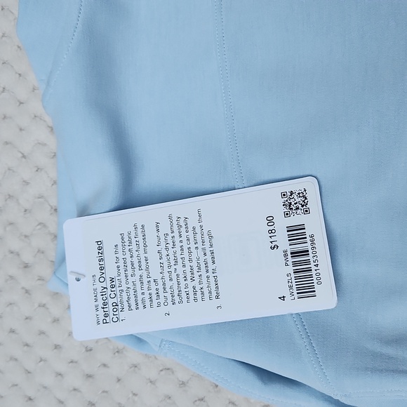 **HP** Nwt Lululemon Perfectly Oversized Crop Crew - Picture 8 of 8